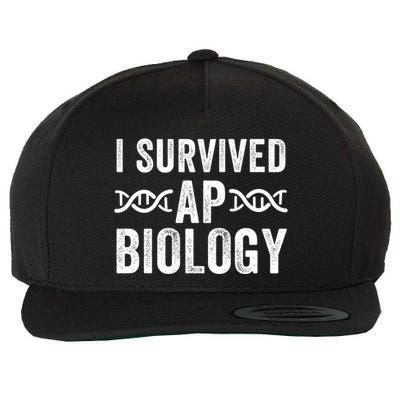 I Survived Ap Biology Ap Bio Exam High School Funny Ap Bio Biology Class Wool Snapback Cap