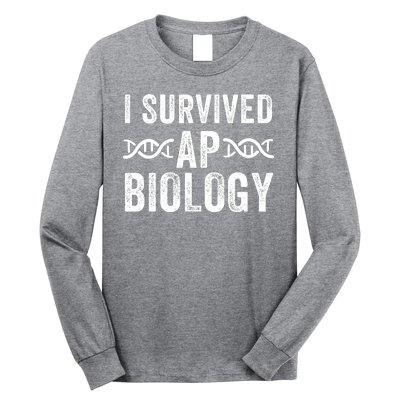 I Survived Ap Biology Ap Bio Exam High School Funny Ap Bio Biology Class Long Sleeve Shirt