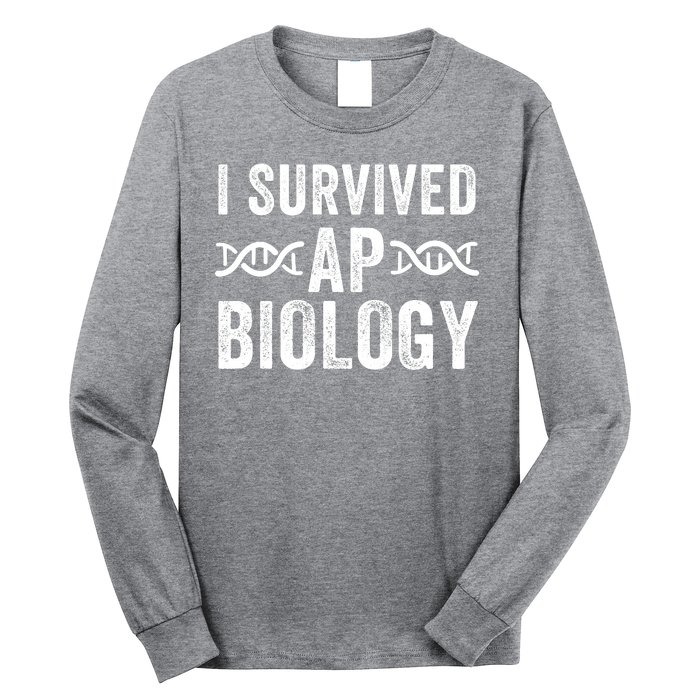 I Survived Ap Biology Ap Bio Exam High School Funny Ap Bio Biology Class Long Sleeve Shirt