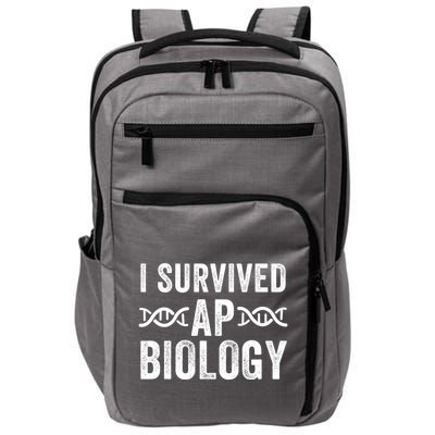 I Survived Ap Biology Ap Bio Exam High School Funny Ap Bio Biology Class Impact Tech Backpack