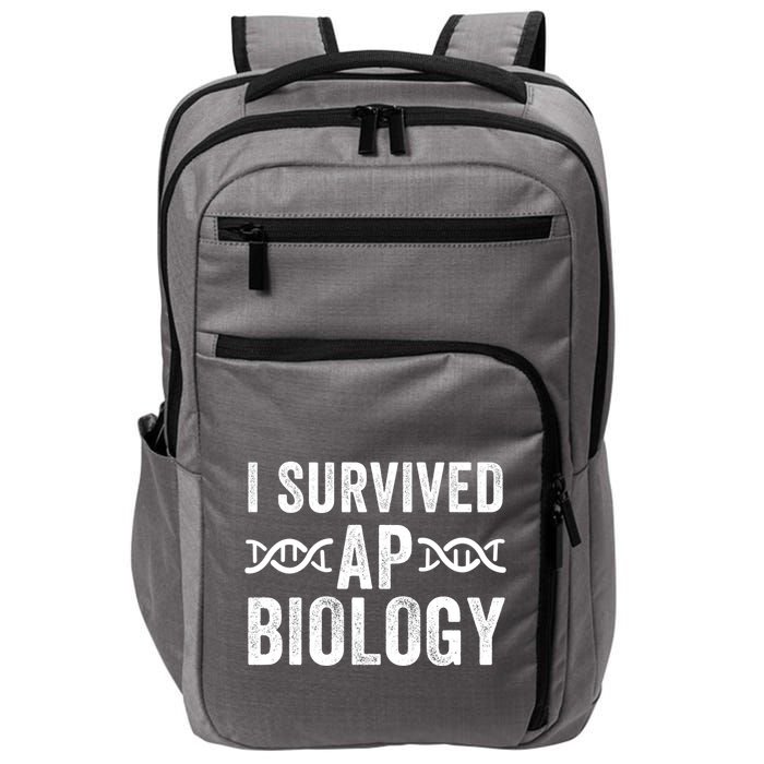 I Survived Ap Biology Ap Bio Exam High School Funny Ap Bio Biology Class Impact Tech Backpack