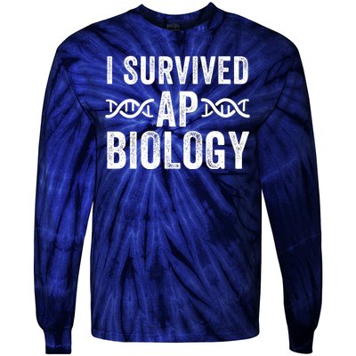 I Survived Ap Biology Ap Bio Exam High School Funny Ap Bio Biology Class Tie-Dye Long Sleeve Shirt