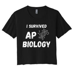 I Survived Ap Biology Ap Bio Exam Women's Crop Top Tee