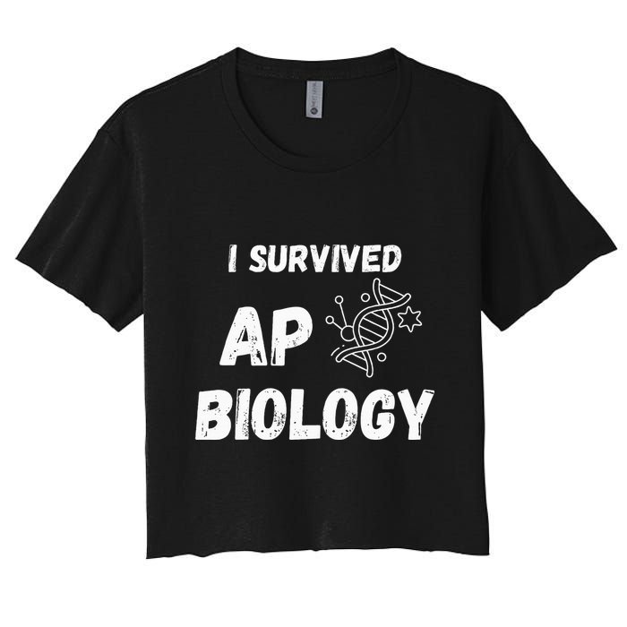 I Survived Ap Biology Ap Bio Exam Women's Crop Top Tee