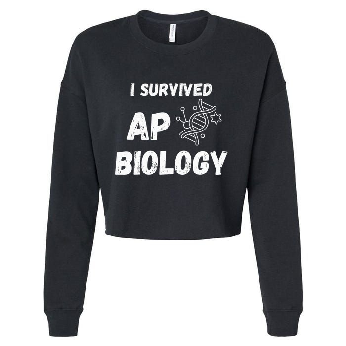 I Survived Ap Biology Ap Bio Exam Cropped Pullover Crew