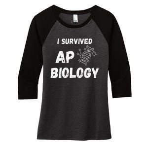 I Survived Ap Biology Ap Bio Exam Women's Tri-Blend 3/4-Sleeve Raglan Shirt