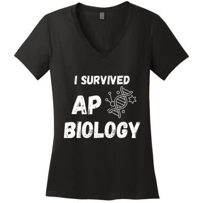 I Survived Ap Biology Ap Bio Exam Women's V-Neck T-Shirt