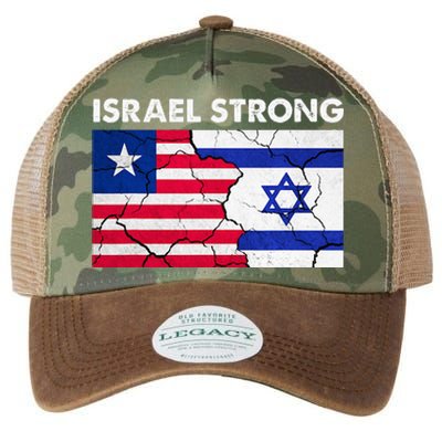 Israel Strong American Israel Flag Stand With Israel Legacy Tie Dye Trucker Hat