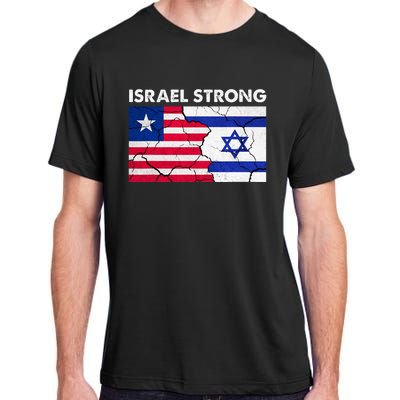 Israel Strong American Israel Flag Stand With Israel Adult ChromaSoft Performance T-Shirt