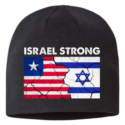 Israel Strong American Israel Flag Stand With Israel Sustainable Beanie