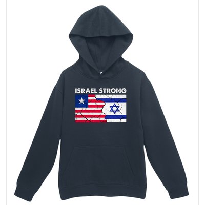 Israel Strong American Israel Flag Stand With Israel Urban Pullover Hoodie