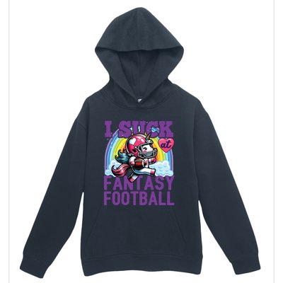 I Suck At Fantasy Football Unicorn Rainbow Loser Urban Pullover Hoodie