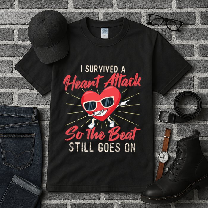 I Survived A Heart Attack Heart Attack Survivor Recovery Tall T-Shirt
