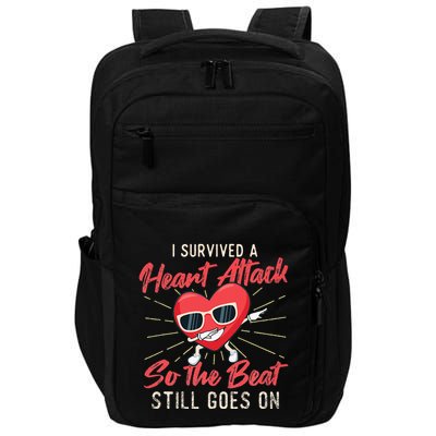 I Survived A Heart Attack Heart Attack Survivor Recovery Impact Tech Backpack