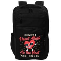 I Survived A Heart Attack Heart Attack Survivor Recovery Impact Tech Backpack