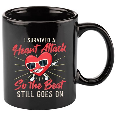 I Survived A Heart Attack Heart Attack Survivor Recovery 11oz C Handle Ceramic Mug