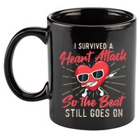 I Survived A Heart Attack Heart Attack Survivor Recovery 11oz C Handle Ceramic Mug