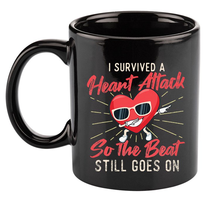 I Survived A Heart Attack Heart Attack Survivor Recovery 11oz C Handle Ceramic Mug