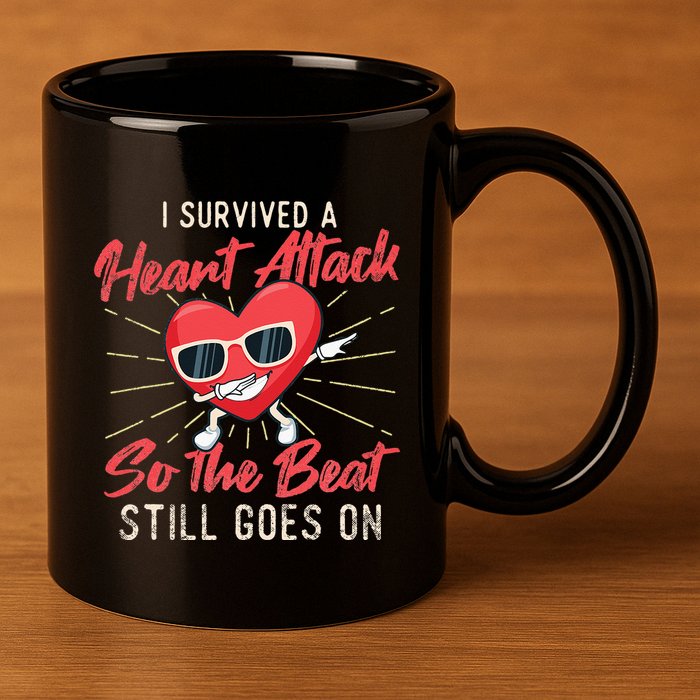 I Survived A Heart Attack Heart Attack Survivor Recovery 11oz C Handle Ceramic Mug
