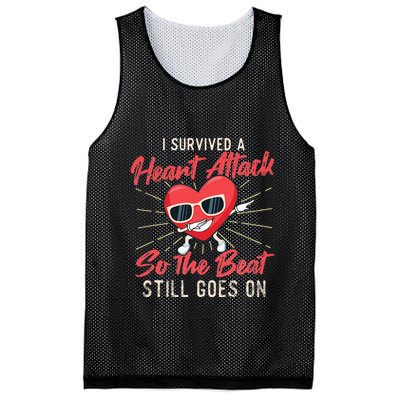 I Survived A Heart Attack Heart Attack Survivor Recovery Mesh Reversible Basketball Jersey Tank