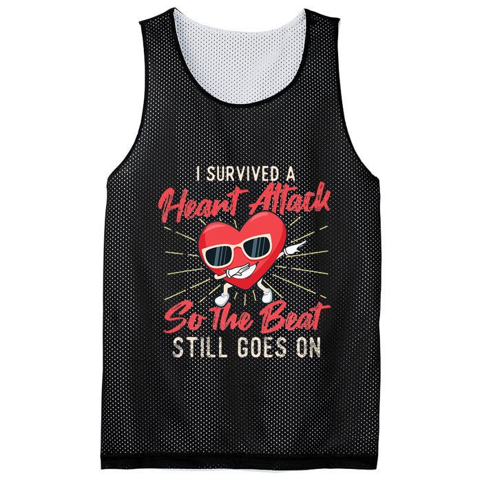 I Survived A Heart Attack Heart Attack Survivor Recovery Mesh Reversible Basketball Jersey Tank