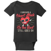 I Survived A Heart Attack Heart Attack Survivor Recovery Baby Bodysuit