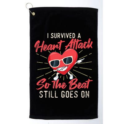 I Survived A Heart Attack Heart Attack Survivor Recovery Golf Towel