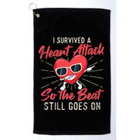 I Survived A Heart Attack Heart Attack Survivor Recovery Golf Towel