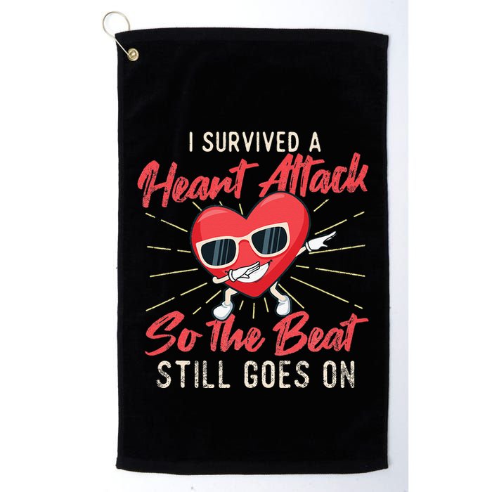 I Survived A Heart Attack Heart Attack Survivor Recovery Golf Towel