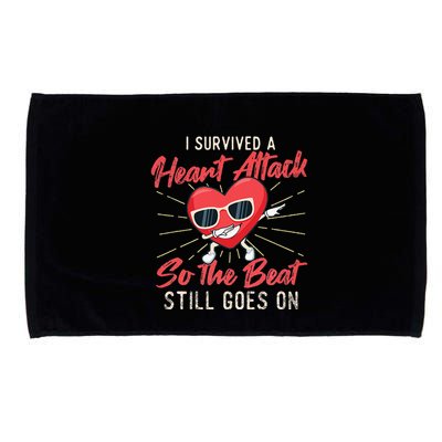 I Survived A Heart Attack Heart Attack Survivor Recovery Microfiber Hand Towel