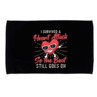 I Survived A Heart Attack Heart Attack Survivor Recovery Microfiber Hand Towel