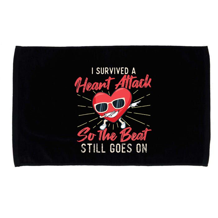 I Survived A Heart Attack Heart Attack Survivor Recovery Microfiber Hand Towel