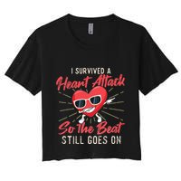 I Survived A Heart Attack Heart Attack Survivor Recovery Crop Top