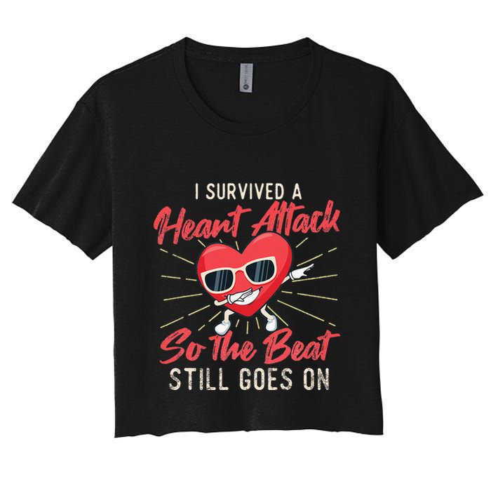 I Survived A Heart Attack Heart Attack Survivor Recovery Crop Top