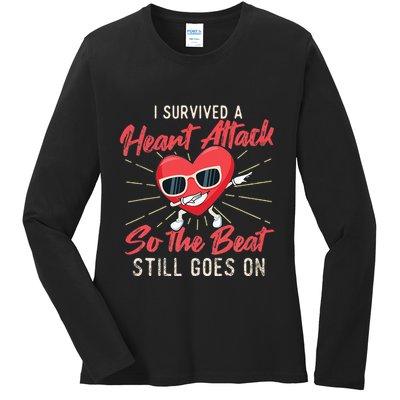 I Survived A Heart Attack Heart Attack Survivor Recovery Ladies Long Sleeve Shirt