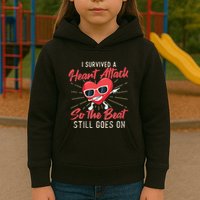 I Survived A Heart Attack Heart Attack Survivor Recovery Kids Hoodie