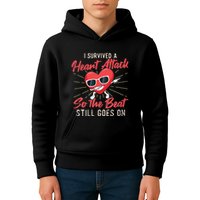 I Survived A Heart Attack Heart Attack Survivor Recovery Kids Hoodie