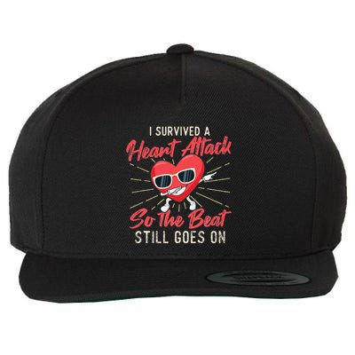 I Survived A Heart Attack Heart Attack Survivor Recovery Wool Snapback Cap