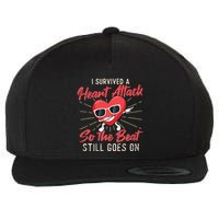 I Survived A Heart Attack Heart Attack Survivor Recovery Wool Snapback Cap