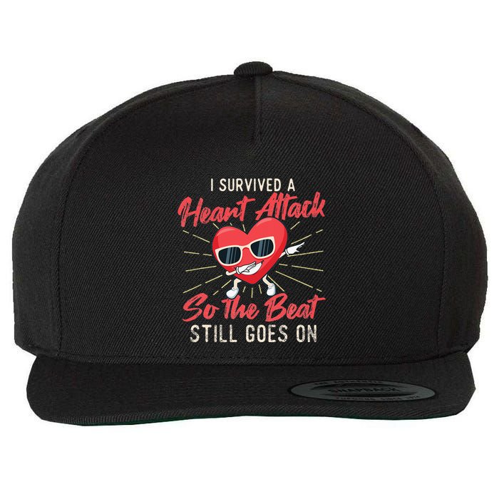 I Survived A Heart Attack Heart Attack Survivor Recovery Wool Snapback Cap
