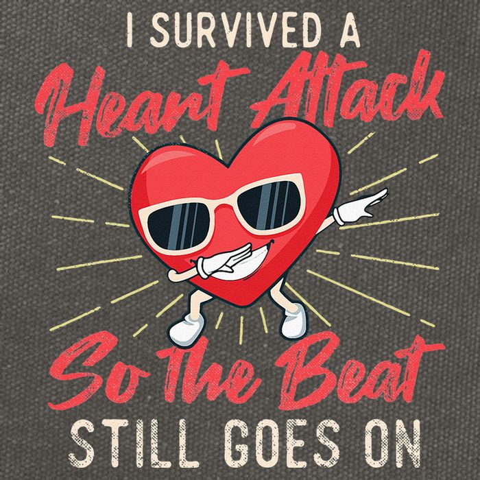 I Survived A Heart Attack Heart Attack Survivor Recovery Cotton Canvas Backpack