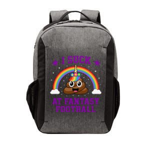 I Suck At Fantasy Football Loser Poop Unicorn Funny Vector Backpack