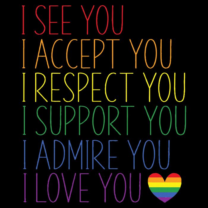 I See Accept Respect Support Admire Love You LGBTQ Cooling Performance Crew T-Shirt