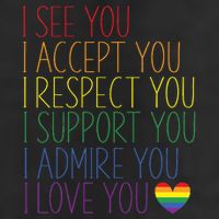 I See Accept Respect Support Admire Love You LGBTQ Adult Drive Performance Visor