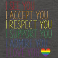I See Accept Respect Support Admire Love You LGBTQ Vector Backpack