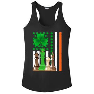 Irish Shamrock American Flag Chess Game St Patrick's Day Great Gift Ladies PosiCharge Competitor Racerback Tank