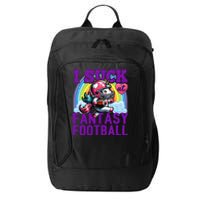 I Suck At Fantasy Football Unicorn Rainbow Loser Gift City Backpack