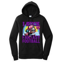 I Suck At Fantasy Football Unicorn Rainbow Loser Gift Women's Pullover Hoodie