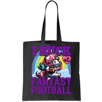 I Suck At Fantasy Football Unicorn Rainbow Loser Gift Tote Bag