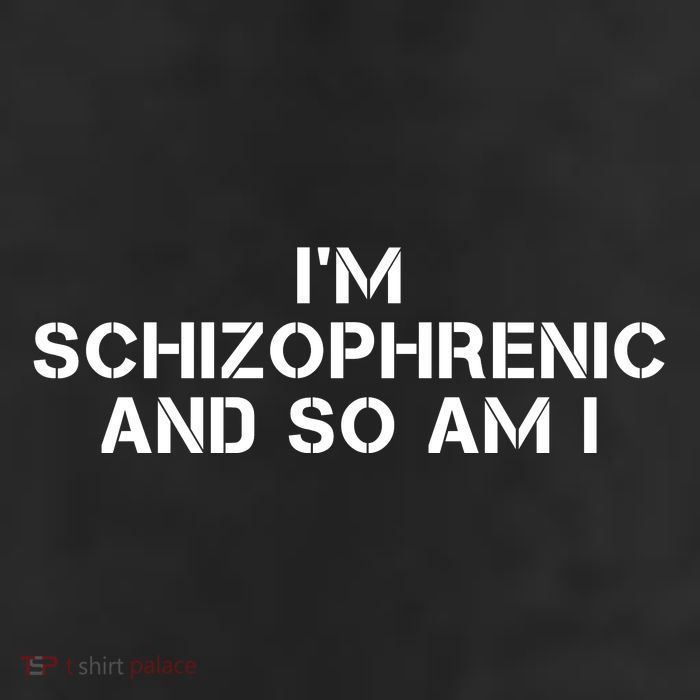IM Schizophrenic And So Am I 7 Panel Mesh Trucker Snapback Hat